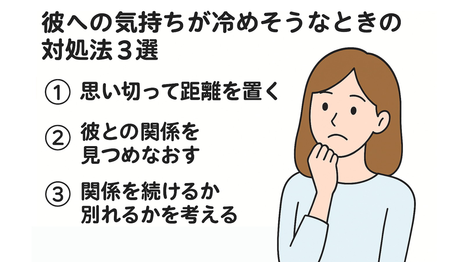 彼への気持ちが冷めそうな時の対処法