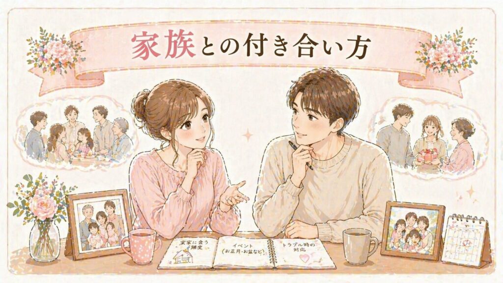 結婚前に話し合う家族との付き合い方|両家の関わり方と頻度