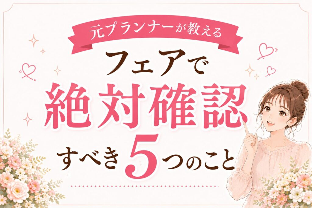 元プランナーが教えるブライダルフェアで確認すべき5つのポイント